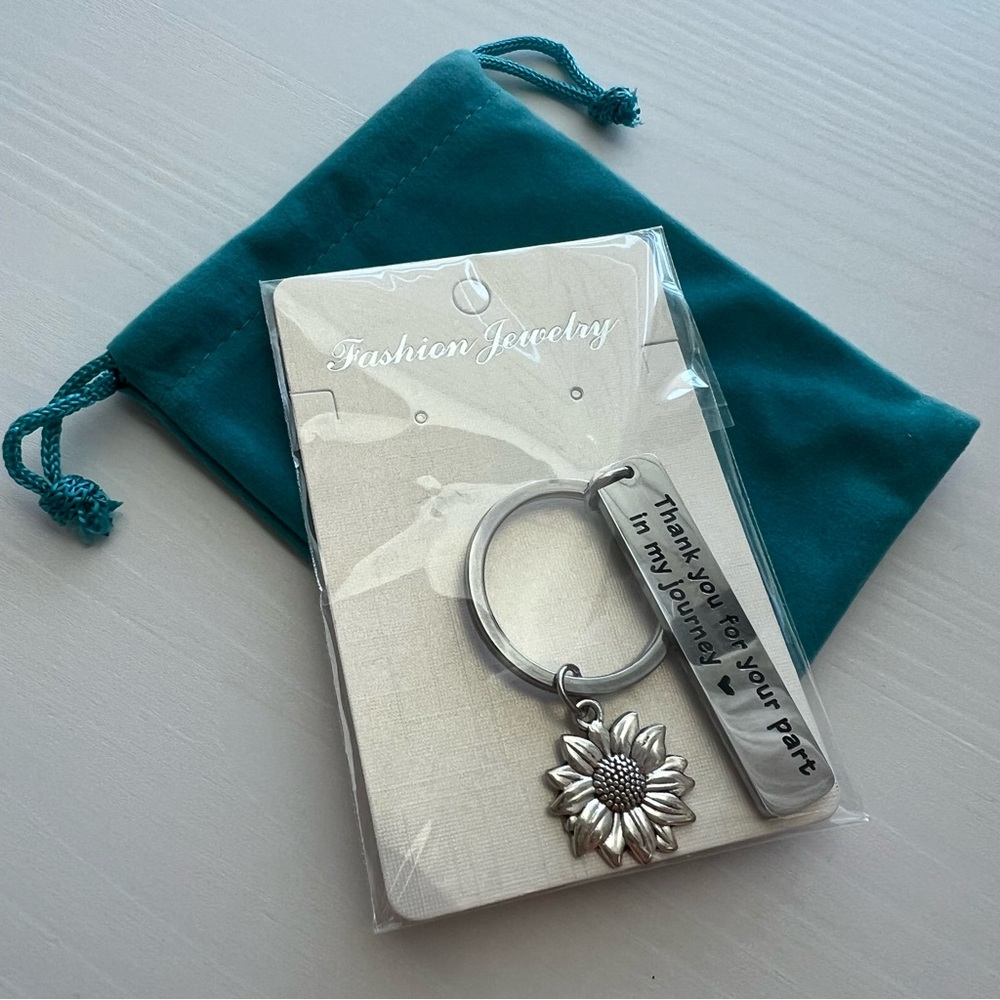New “Thank You for Your Part in My Jouney ” Keychain